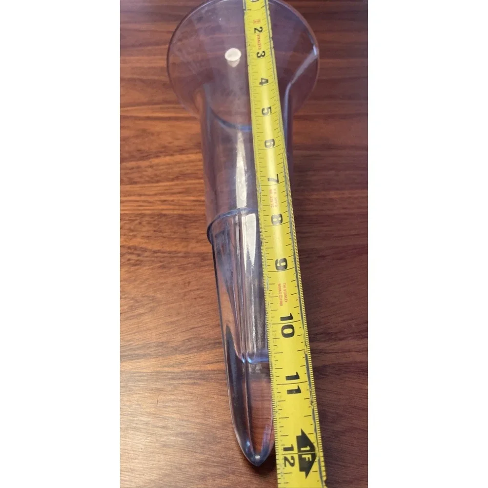 Vintage Glass Carriage/Automobile/Cemetary Flower Bud Vase‎ Clear